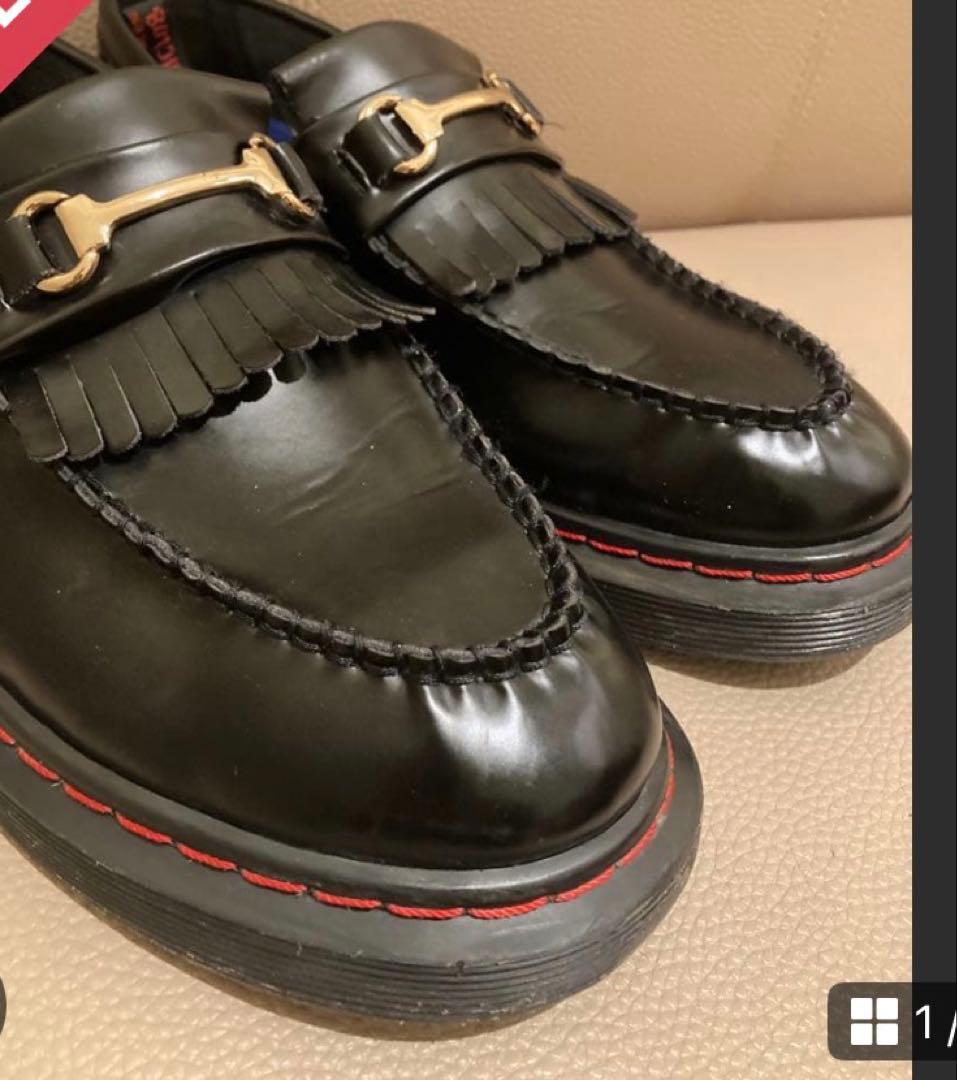 ドクターマーチン　エイドリアン　スナッフル　ローファー　レッドステッチ