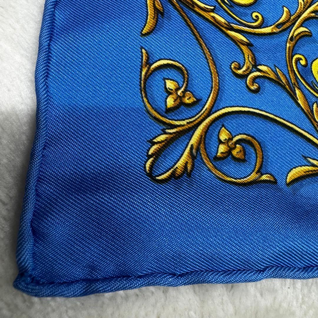 【希少色】エルメス　カレ　プチカレ　40 DIES ET HORE ブルー