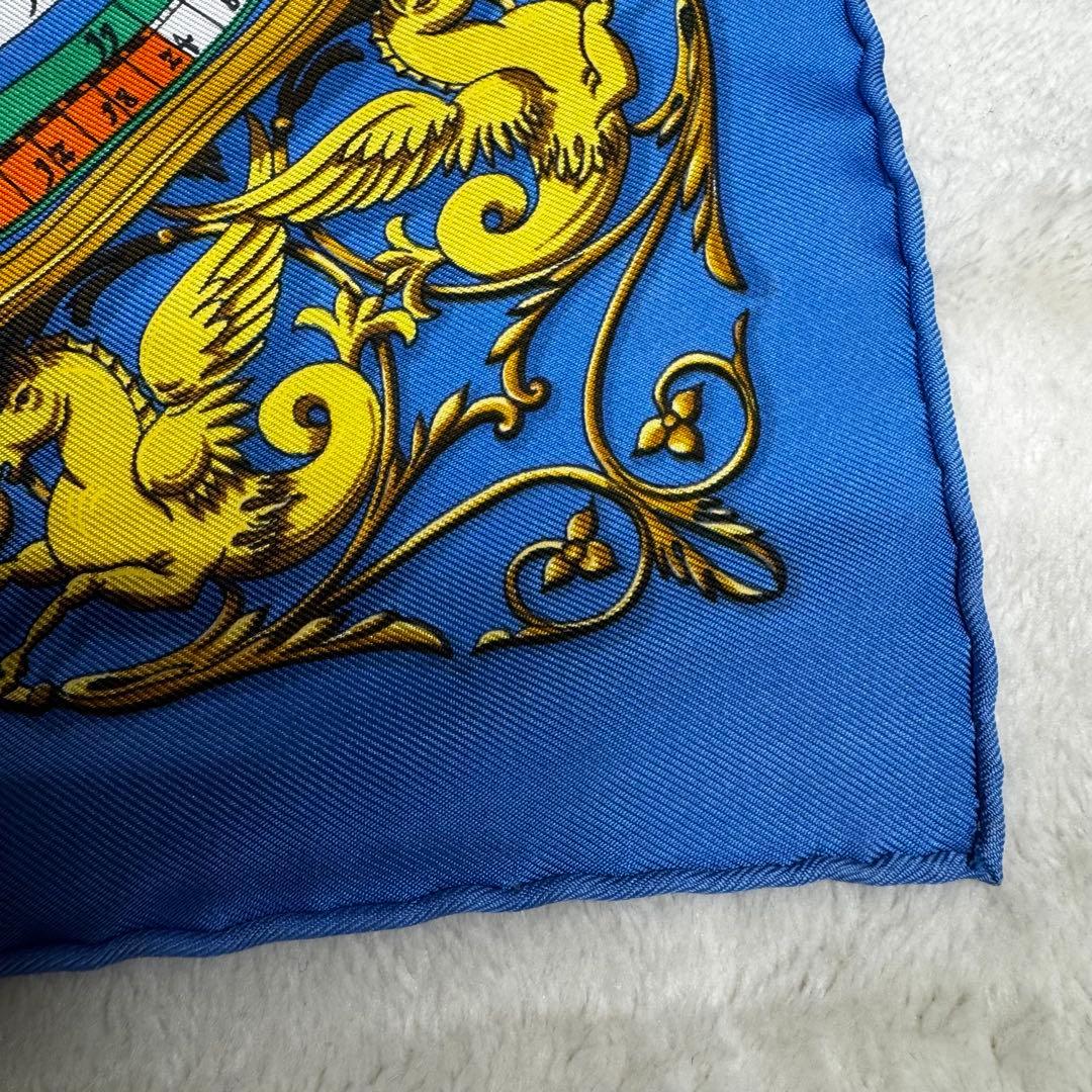 【希少色】エルメス　カレ　プチカレ　40 DIES ET HORE ブルー