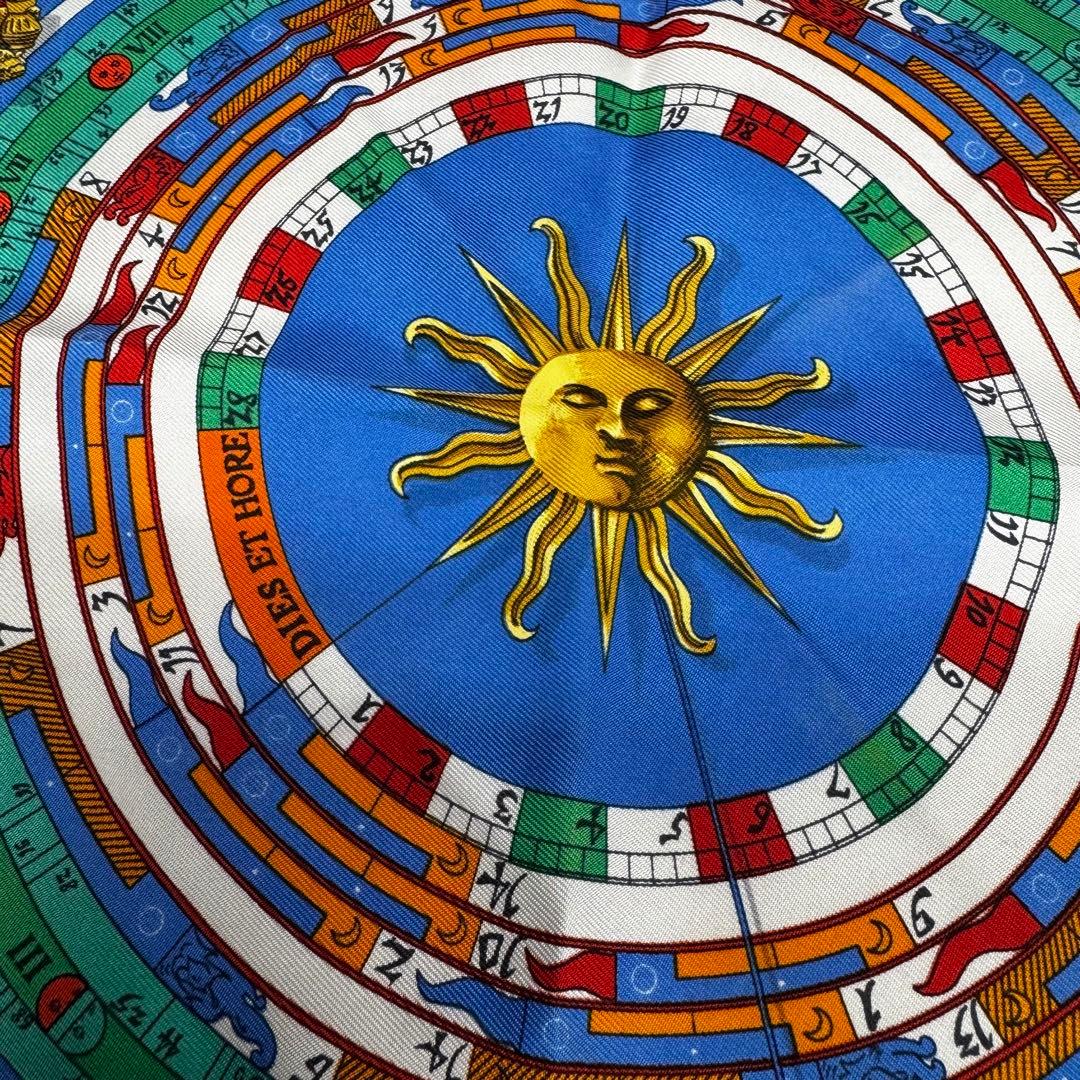 【希少色】エルメス　カレ　プチカレ　40 DIES ET HORE ブルー