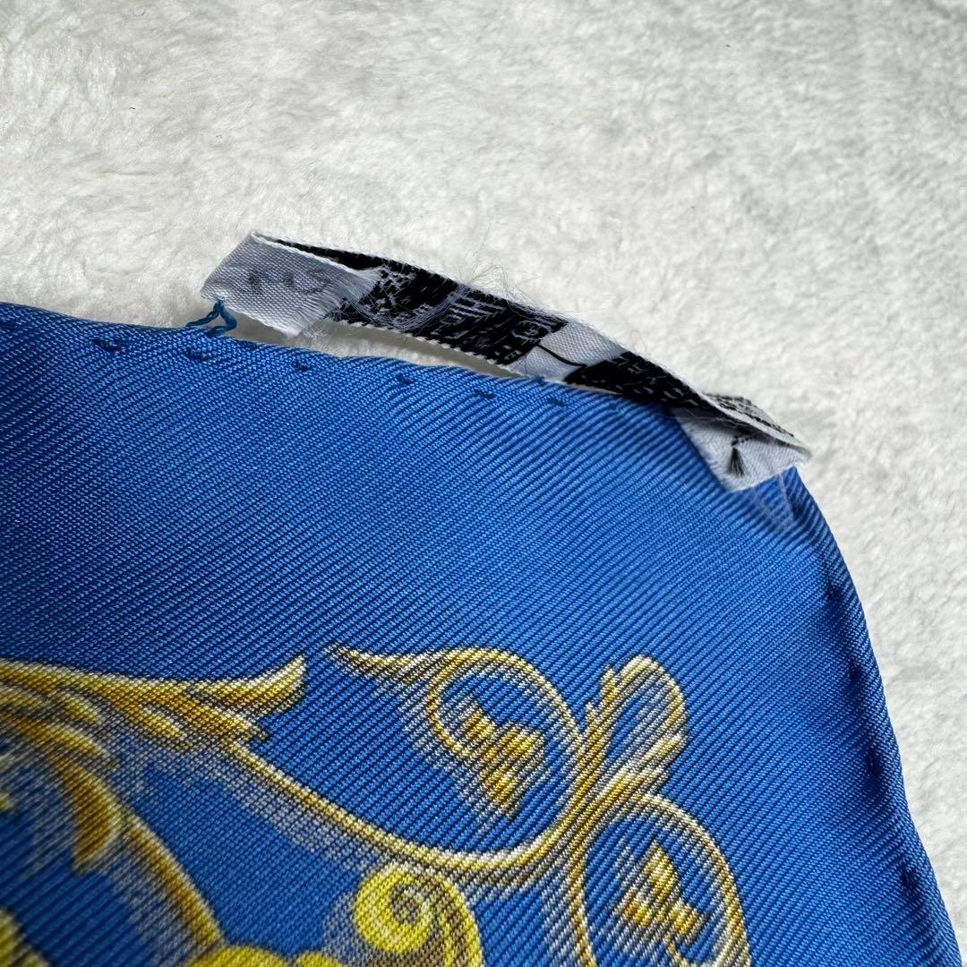 【希少色】エルメス　カレ　プチカレ　40 DIES ET HORE ブルー