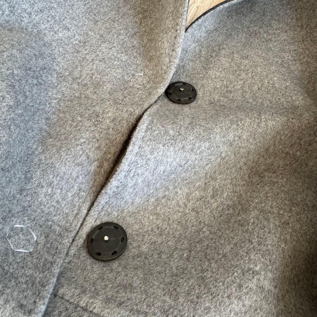 美品❗️イタリア製カシミヤ混ウール　リバーコート