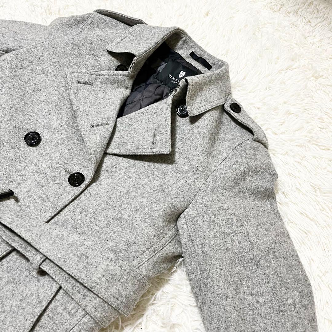 ✨美品✨ブラックレーベルクレストブリッジ　Ｐコート　ダブル　キルティング M