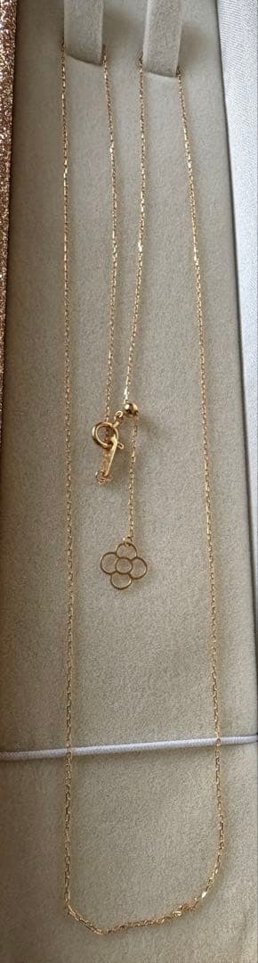 K18 ネックレスチェーン 60cm スライドアジャスター付き 約1.37g