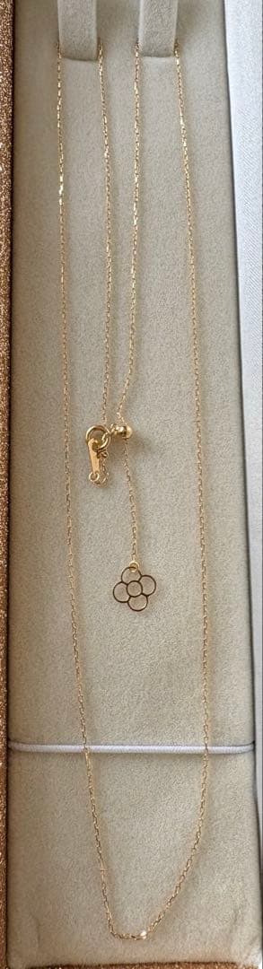 K18 ネックレスチェーン 60cm スライドアジャスター付き 約1.37g