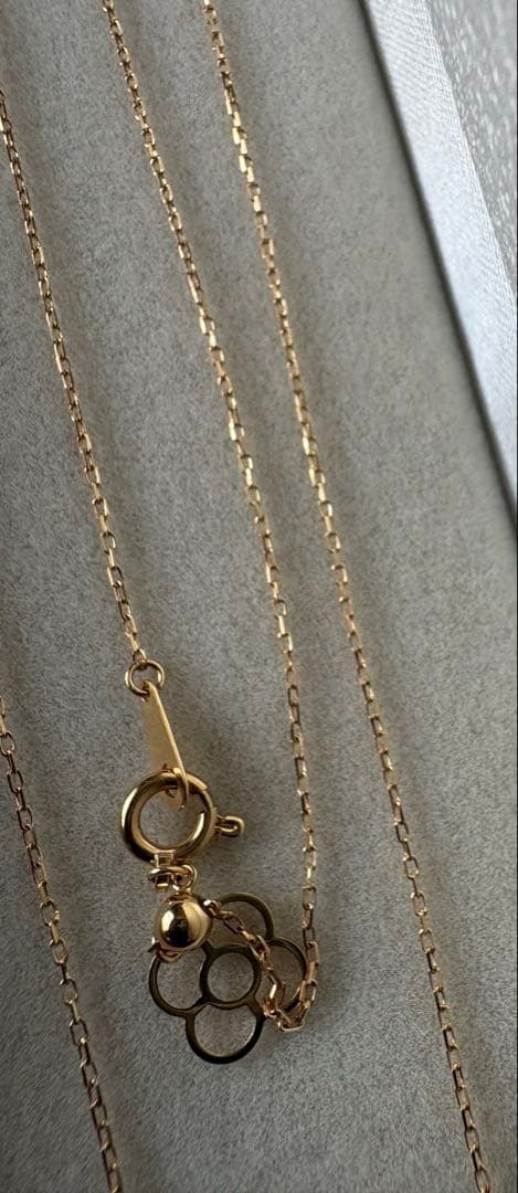 K18 ネックレスチェーン 60cm スライドアジャスター付き 約1.37g