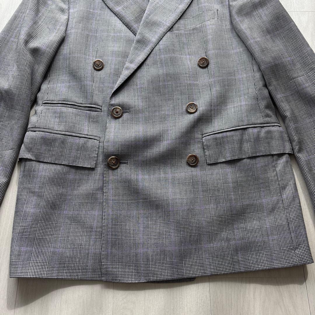 d*2様 Italy製90sポロラルフローレン　グレンチェック　ダブルテーラード