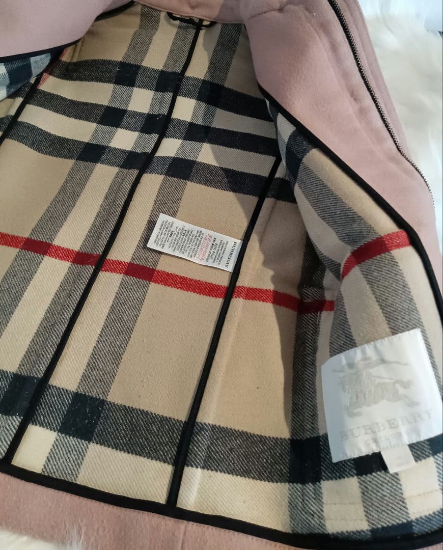 バーバリー ダッフルコート キッズ ピンク 100cm~ 4year