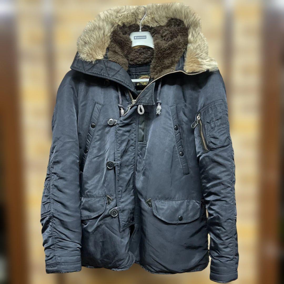 金*！様 スカルフライト　N-3B サイズ36 ミリタリージャケット ファー付き