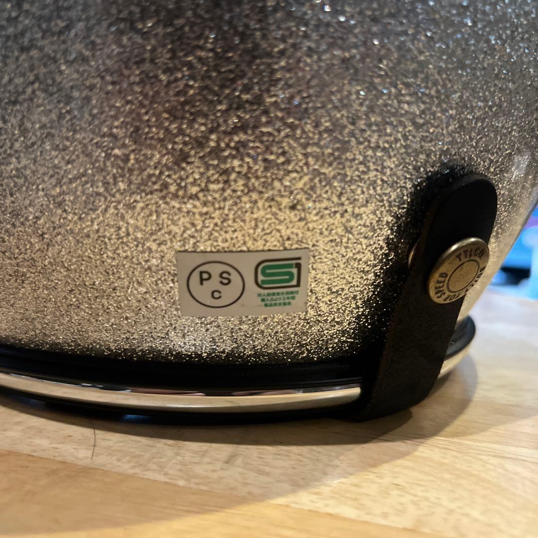 TT&COシルバー グリッター ジェットヘルメット子供、女性用