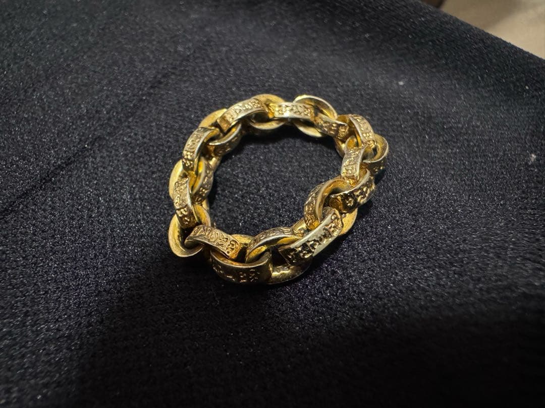 ゴールド ペーパーチェーンリング