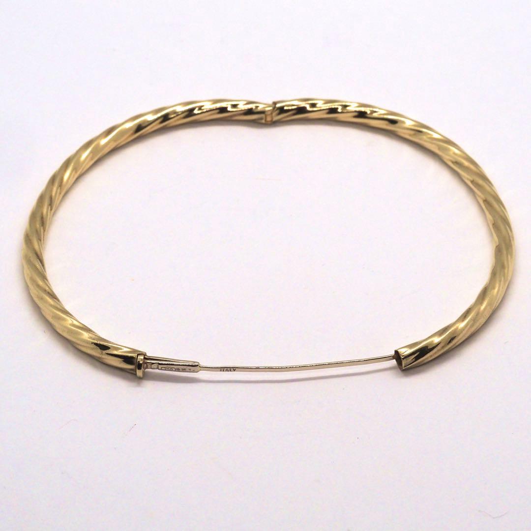 【ノーブランド】K18YG バングル