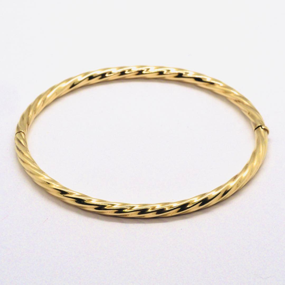 【ノーブランド】K18YG バングル