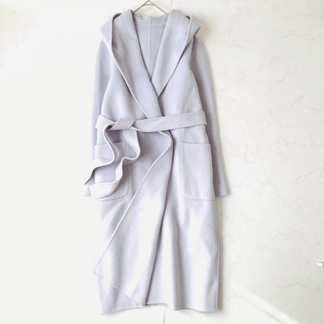 新品タグ付✨️アナイ　リバーコート　ベルテッド　フーデッド　ロング丈　38 M