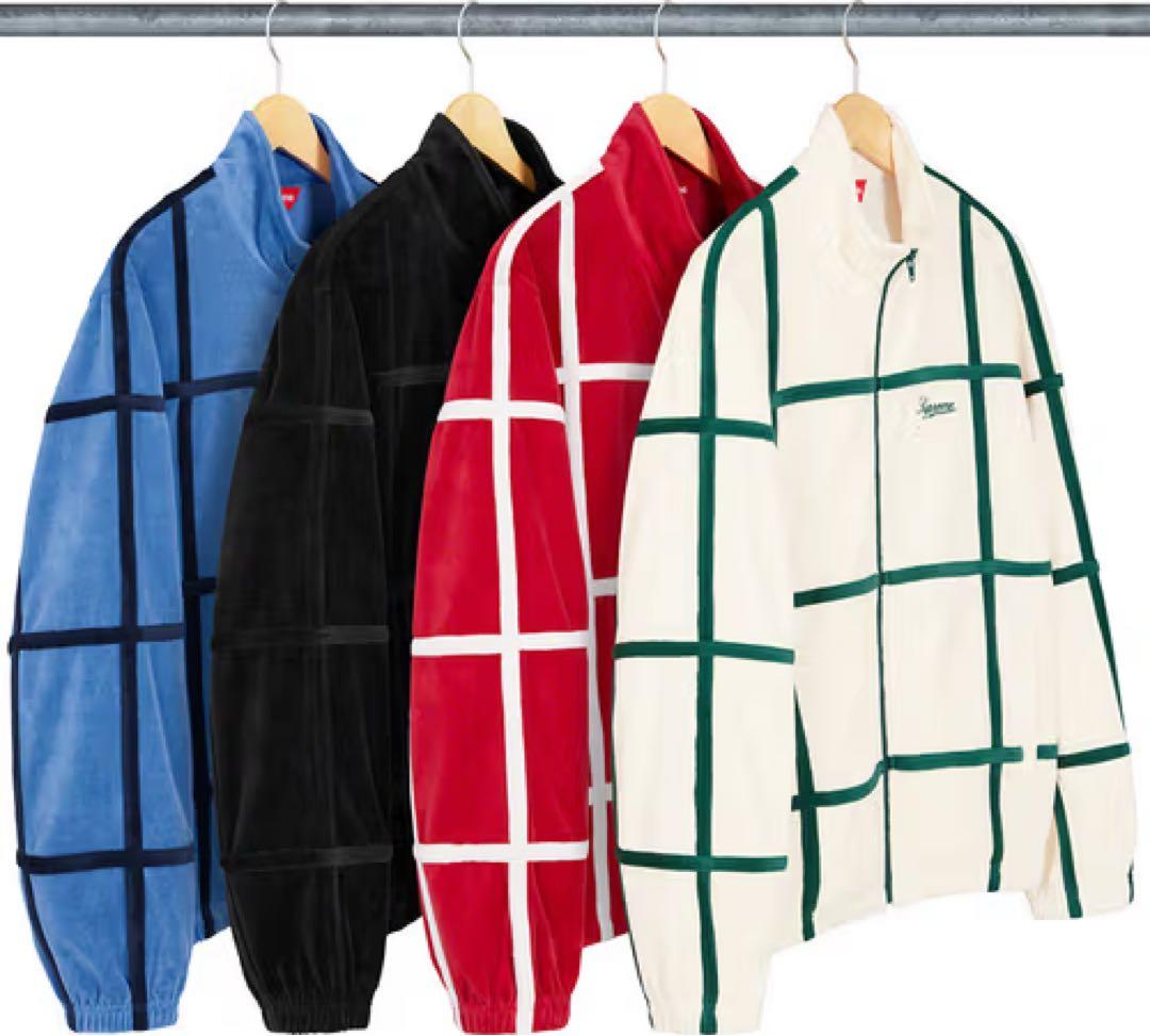 【上L_下Sセットアップ】Supreme Grid Taping Velour