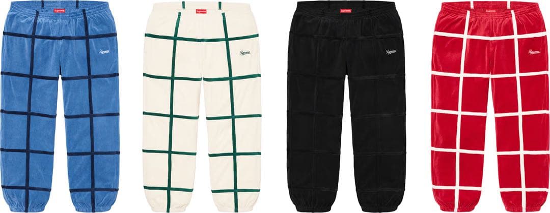 【上L_下Sセットアップ】Supreme Grid Taping Velour