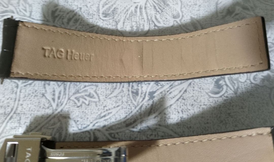 TAG Heuer 　タグホイヤー 純正レザーベルト　純正Dバックル付き