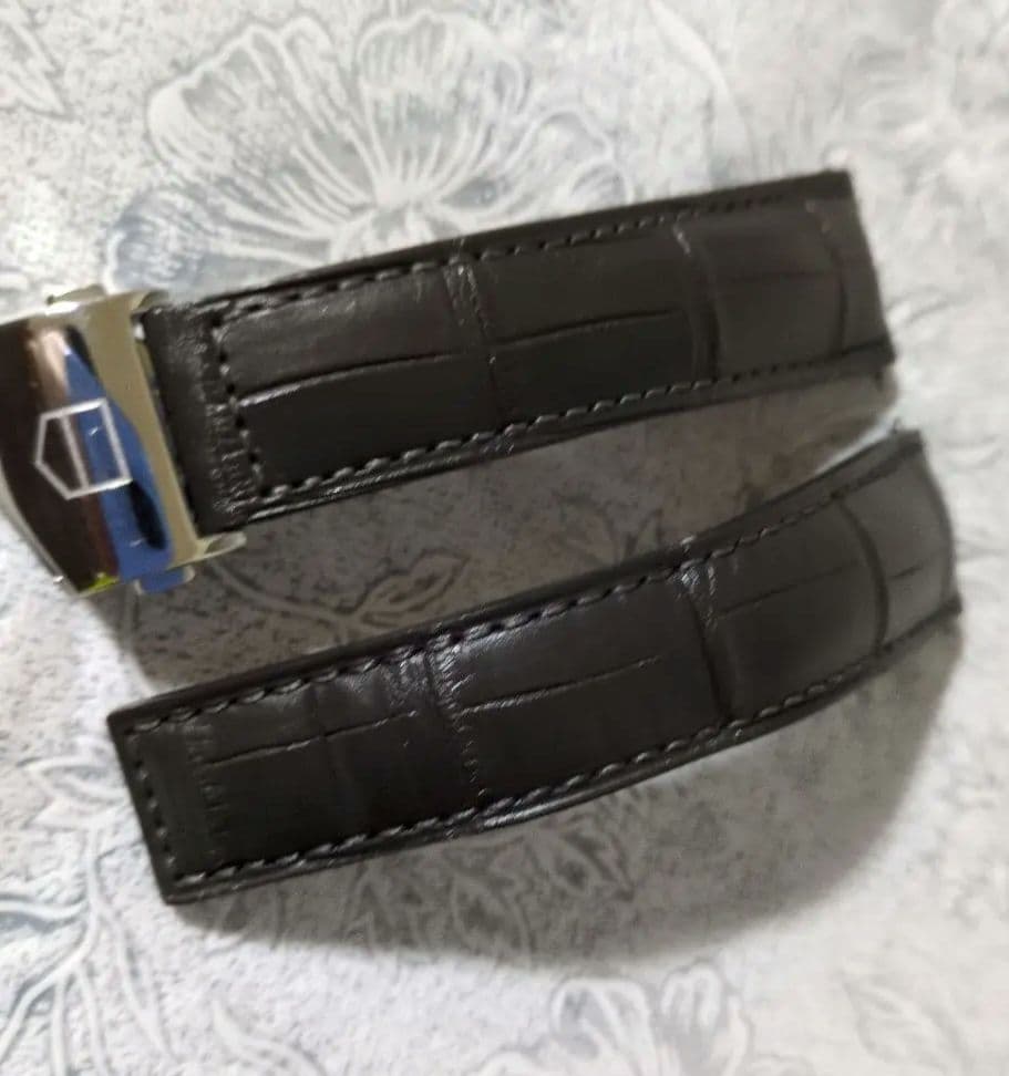 TAG Heuer 　タグホイヤー 純正レザーベルト　純正Dバックル付き