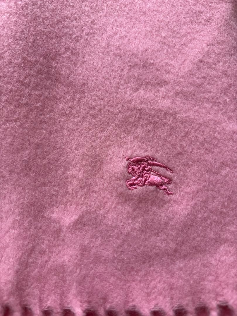 バーバリー☆カシミヤ100%ピンクマフラー☆BURBERRY