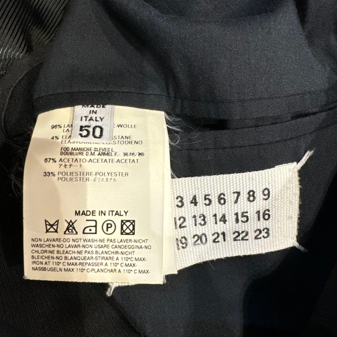 ★マルジェラ ジャケット 黒50 スーツノーカラーメゾンマルタン