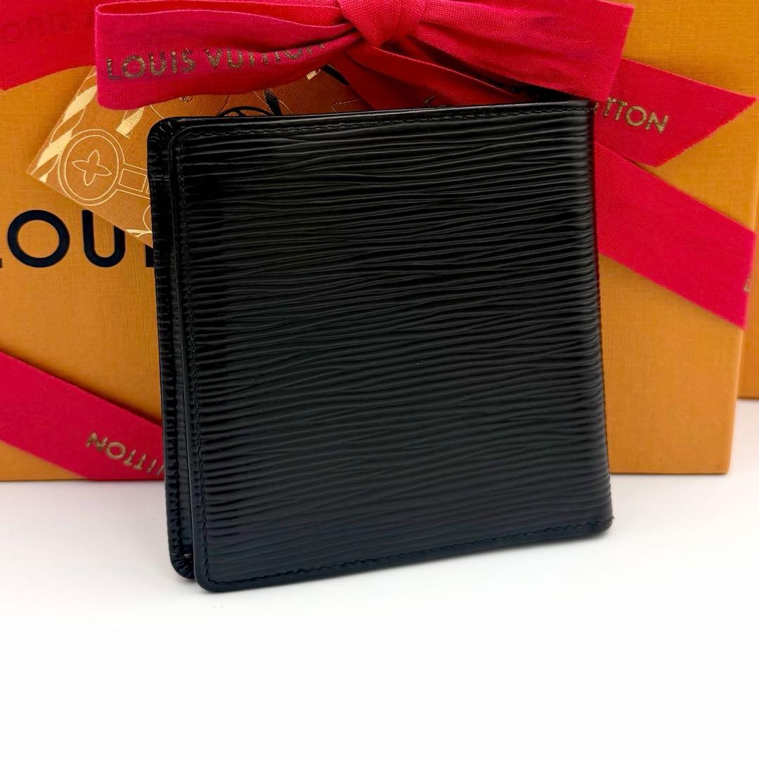 ルイヴィトン エピ ポルトビエカルトクレディモネ 二つ折り財布 ブラック 黒