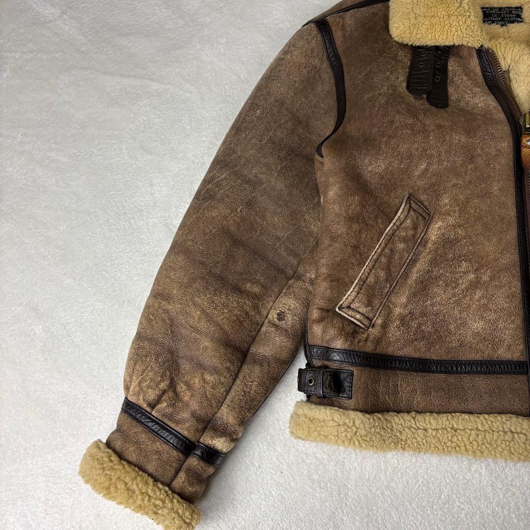 B-3　フライトジャケット　ムートンシープスキン　ボア　ラムレザー　L