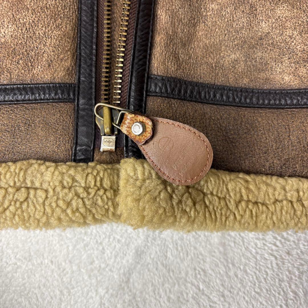 B-3　フライトジャケット　ムートンシープスキン　ボア　ラムレザー　L