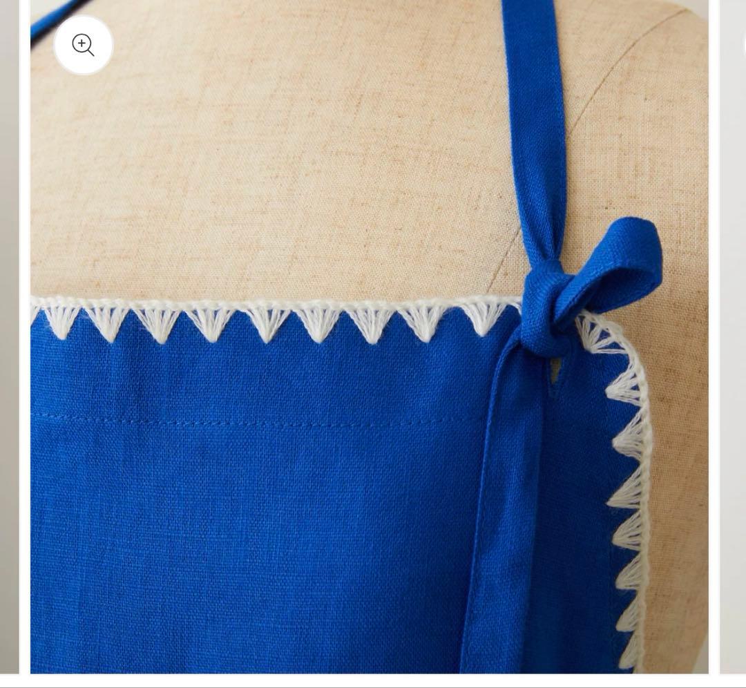 【新品】【新作】⭐️エプロン⭐️タキマキ⭐️TAKIMAKI ブルー　クロス付