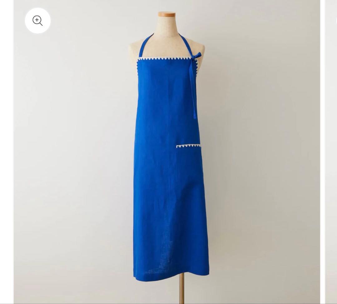 【新品】【新作】⭐️エプロン⭐️タキマキ⭐️TAKIMAKI ブルー　クロス付