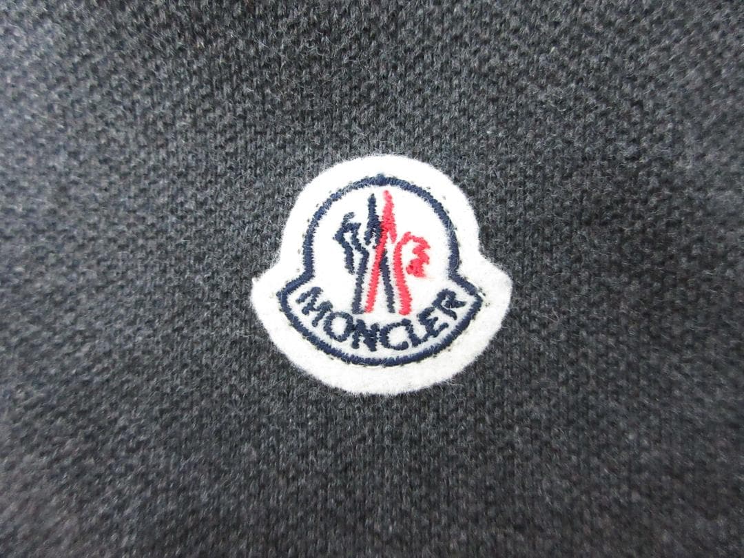 モンクレール 長袖 ポロシャツ スリムフィット メンズ Ｓ グレー （108）a