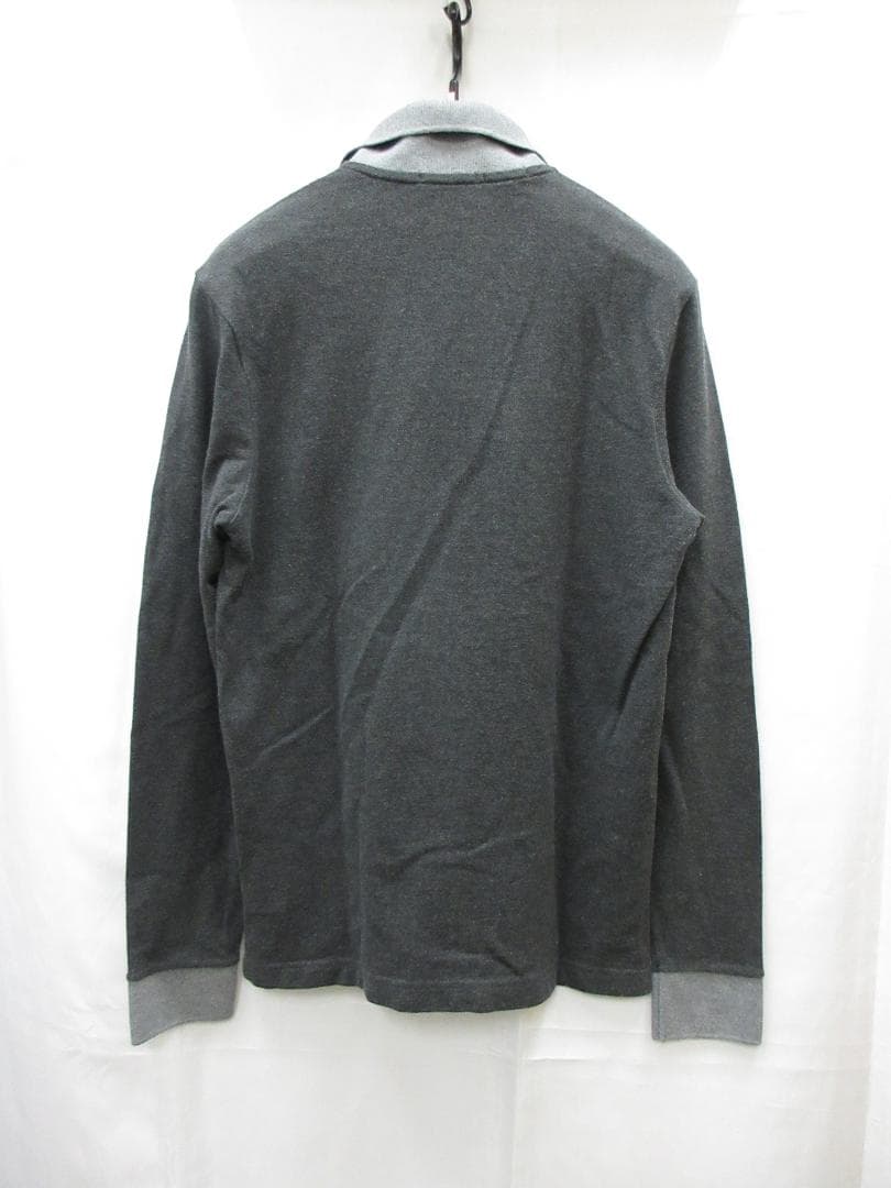 モンクレール 長袖 ポロシャツ スリムフィット メンズ Ｓ グレー （108）a