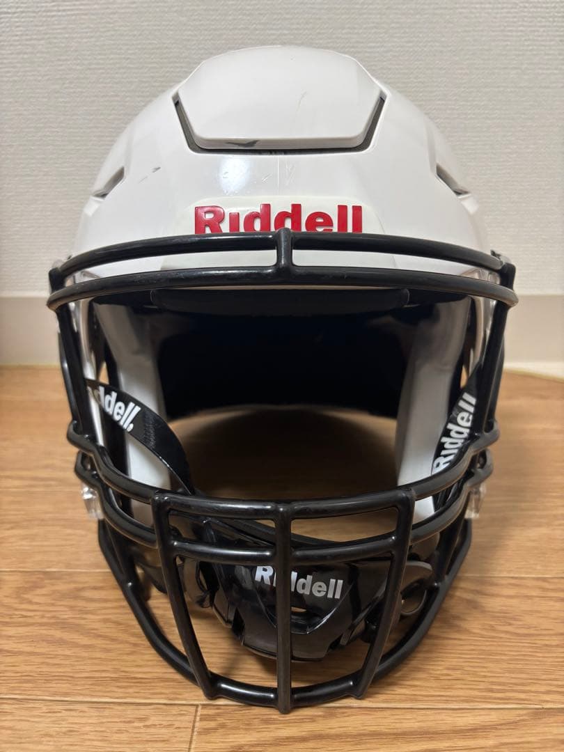 Riddell ホワイト ヘルメット フルフェイスマスク付き