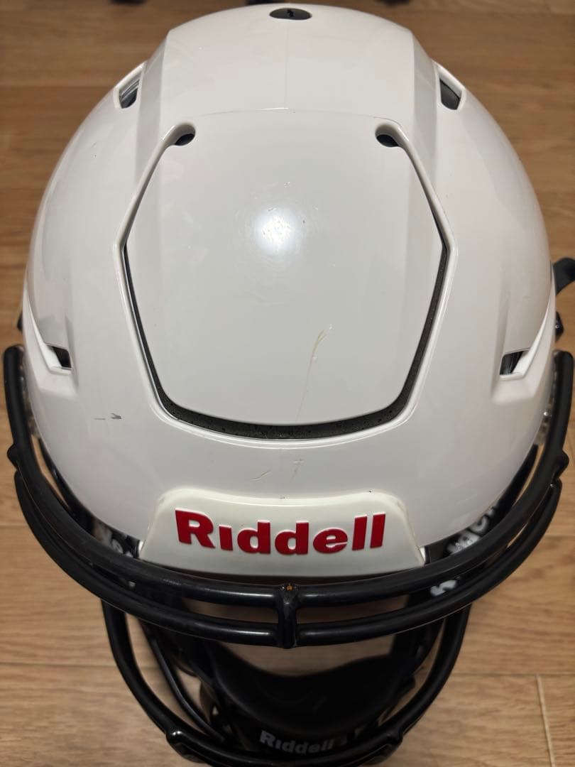 Riddell ホワイト ヘルメット フルフェイスマスク付き