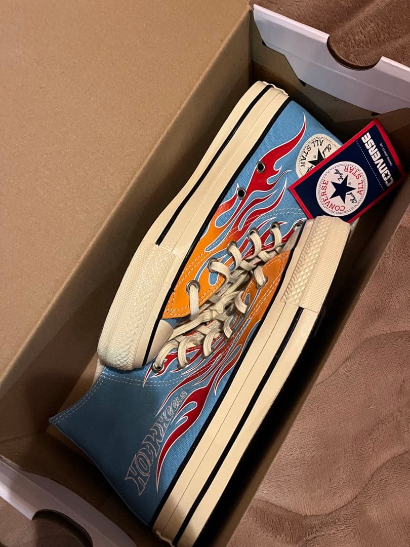 CONVERSE hot wheels コラボ　フレイム柄　23.5cm