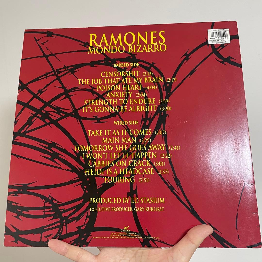 直筆サイン入り RAMONES MONDO BIZARRO ラモーンズ LP