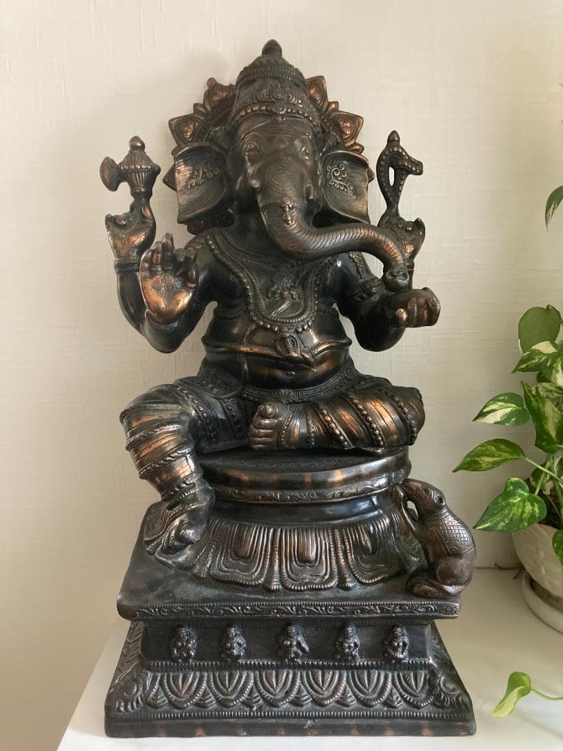 【大型】ガネーシャ像 70cm インド直輸入 置物 開運 縁起物 アジアン雑貨