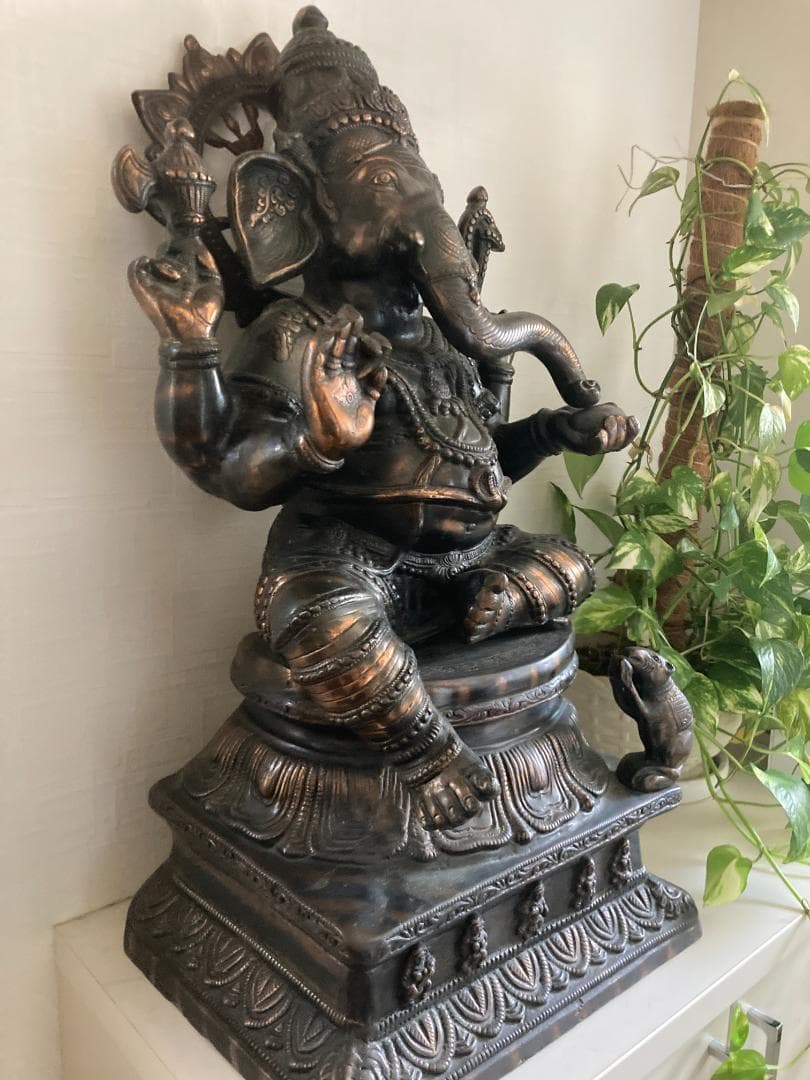 【大型】ガネーシャ像 70cm インド直輸入 置物 開運 縁起物 アジアン雑貨