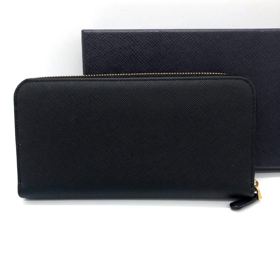 未使用✨プラダ ラウンドファスナー レザー　長財布 トライアングルロゴ ブラック