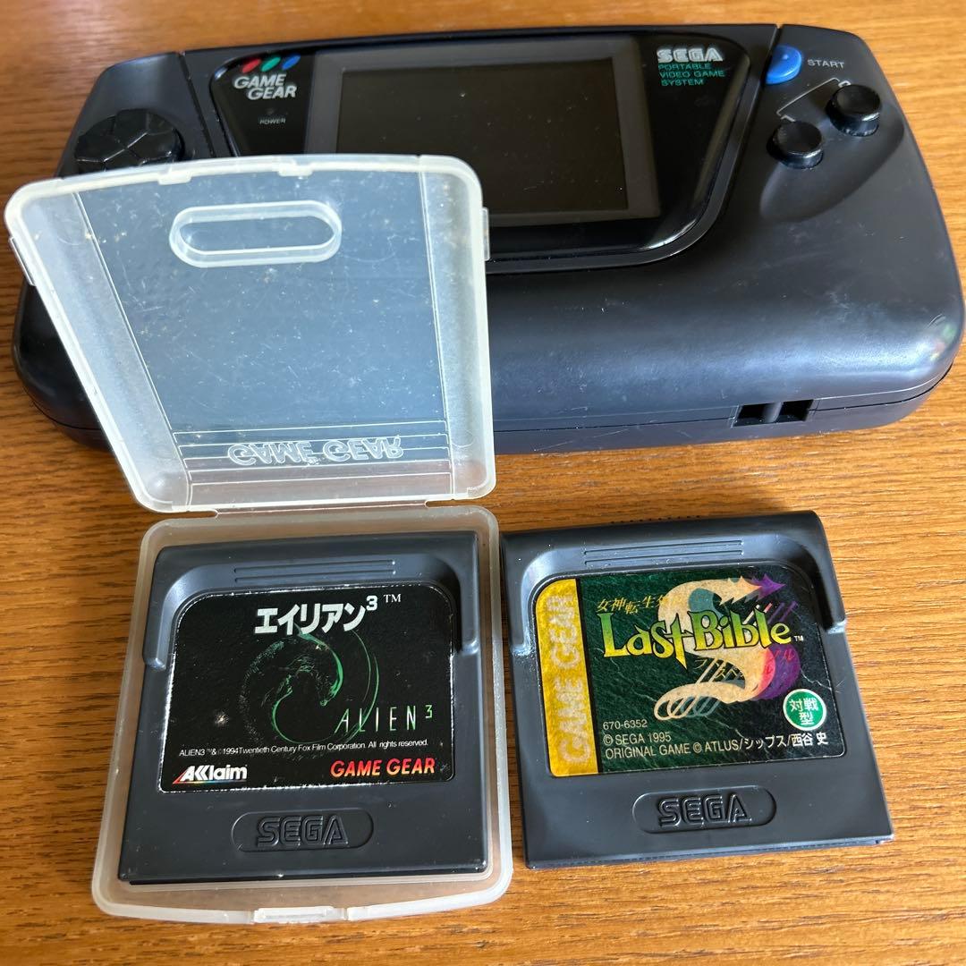 【ジャンク品】SEGA GAME GEAR本体とカセット2本セット