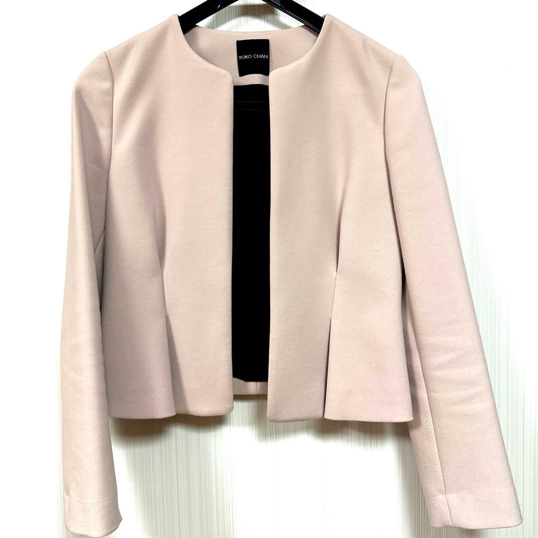 【美品】ヨーコチャン　ピンクベージュ　ジャケット　36サイズ