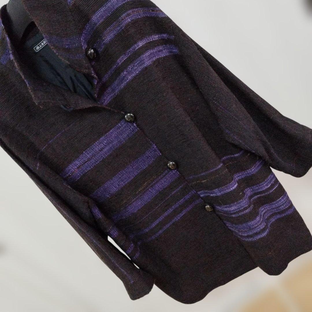 美品 秩父★シルク裂き織りコート 綺麗なうちに着て頂きたいのでお値下げしました