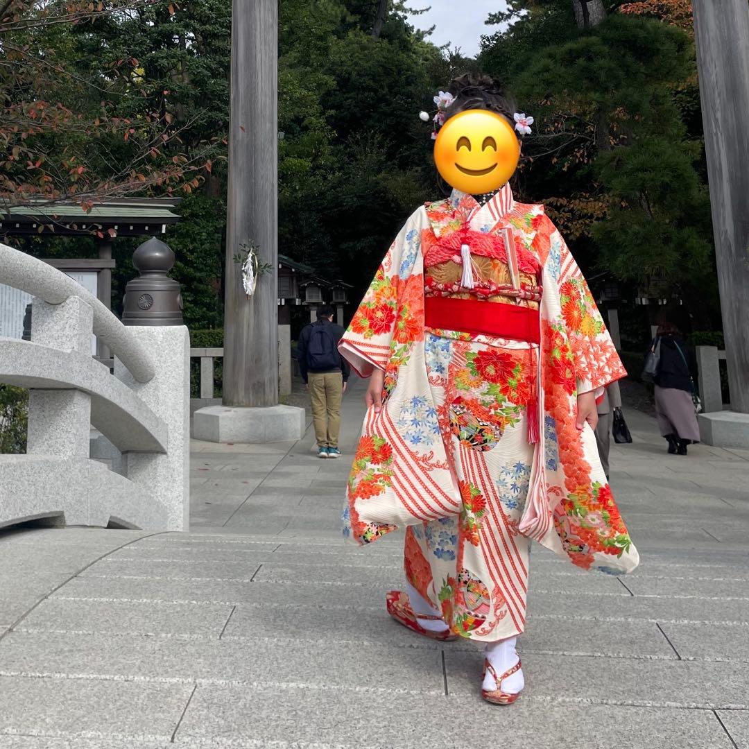 c*o様 七五三　7歳　女の子　お着物セット レトロ 可愛い 七五三詣り