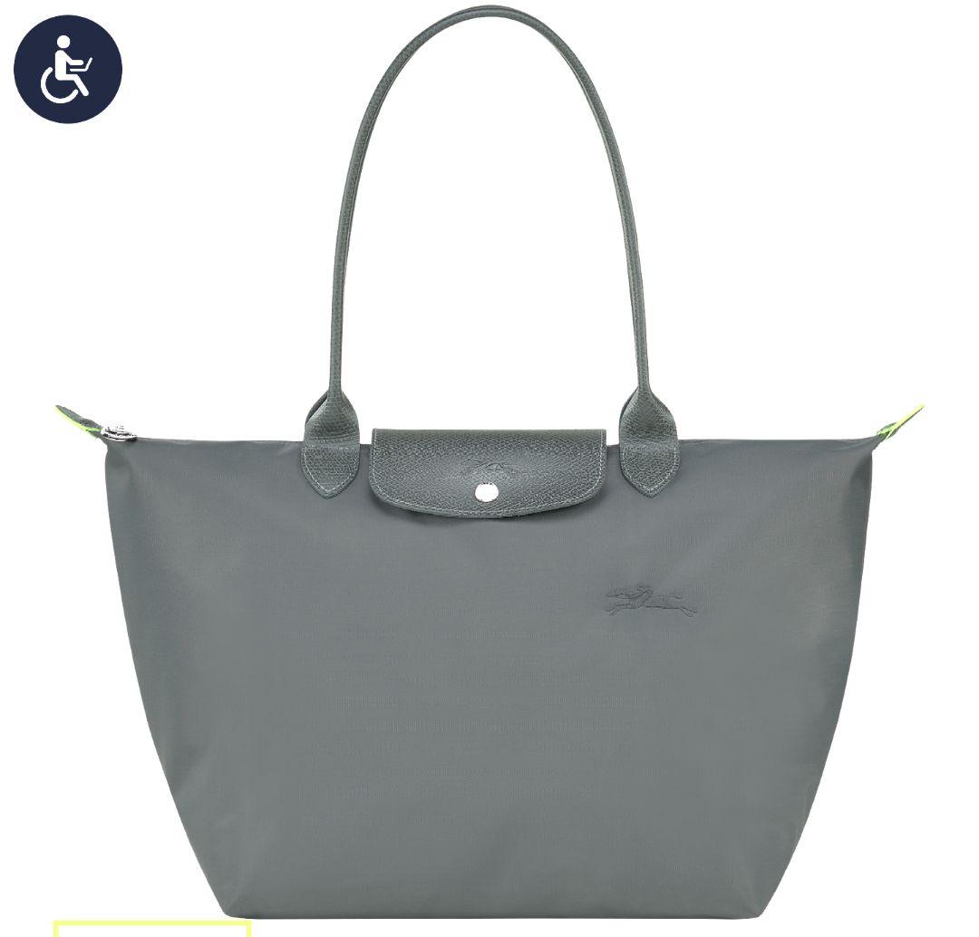 LONGCHAMP プリアージュ®️グリーン トートバッグ L グレー