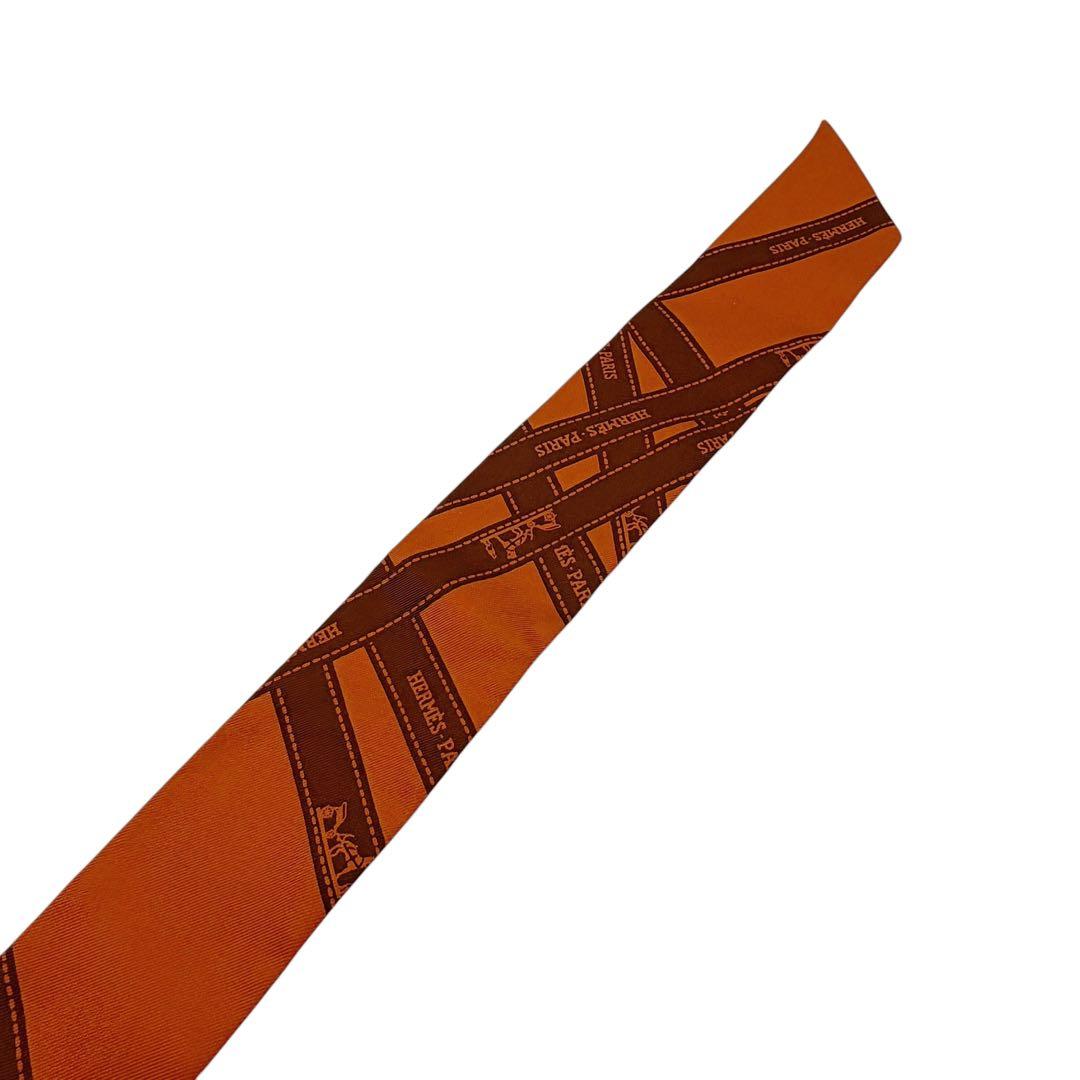 ⭐️美品⭐️ エルメス ツイリー ボルデュック リボン スカーフ オレンジ