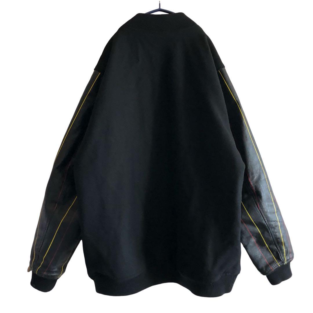 【入手困難】00sマスターピースMASTER PIECE袖レザースタジャン裏原宿