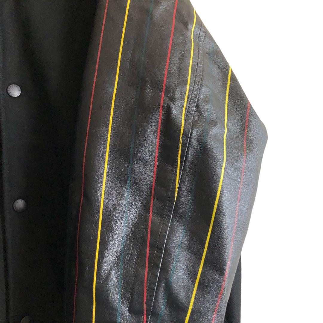 【入手困難】00sマスターピースMASTER PIECE袖レザースタジャン裏原宿
