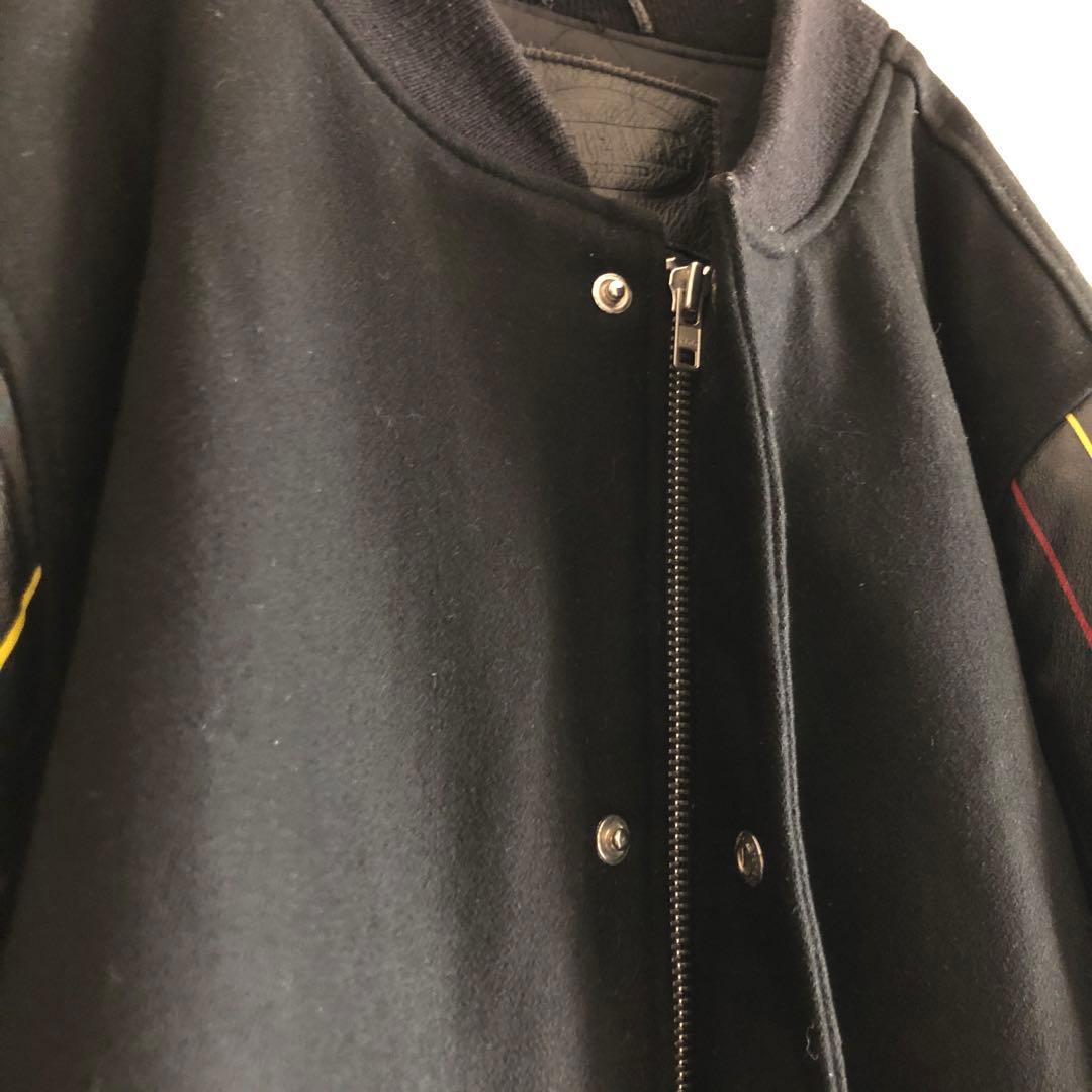 【入手困難】00sマスターピースMASTER PIECE袖レザースタジャン裏原宿