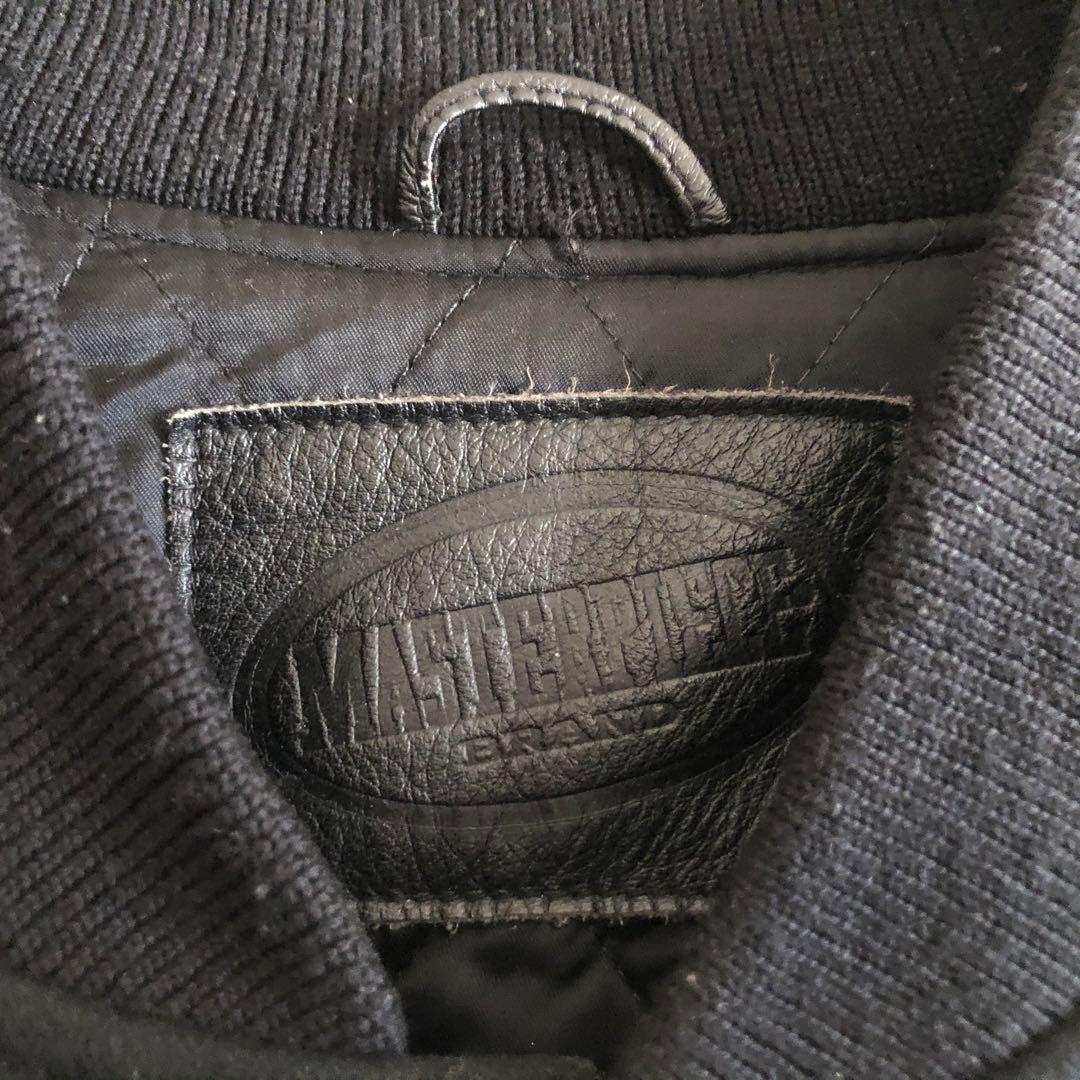 【入手困難】00sマスターピースMASTER PIECE袖レザースタジャン裏原宿