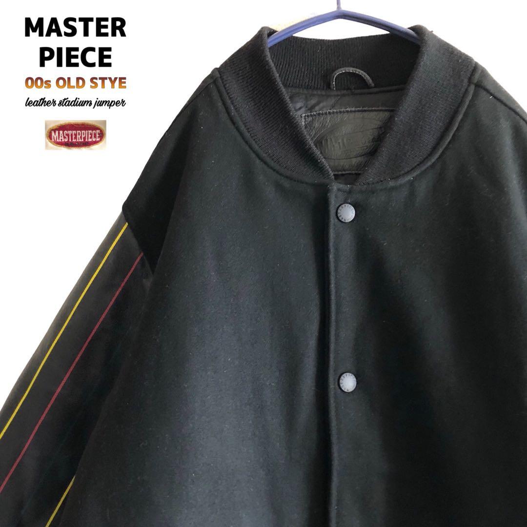 【入手困難】00sマスターピースMASTER PIECE袖レザースタジャン裏原宿