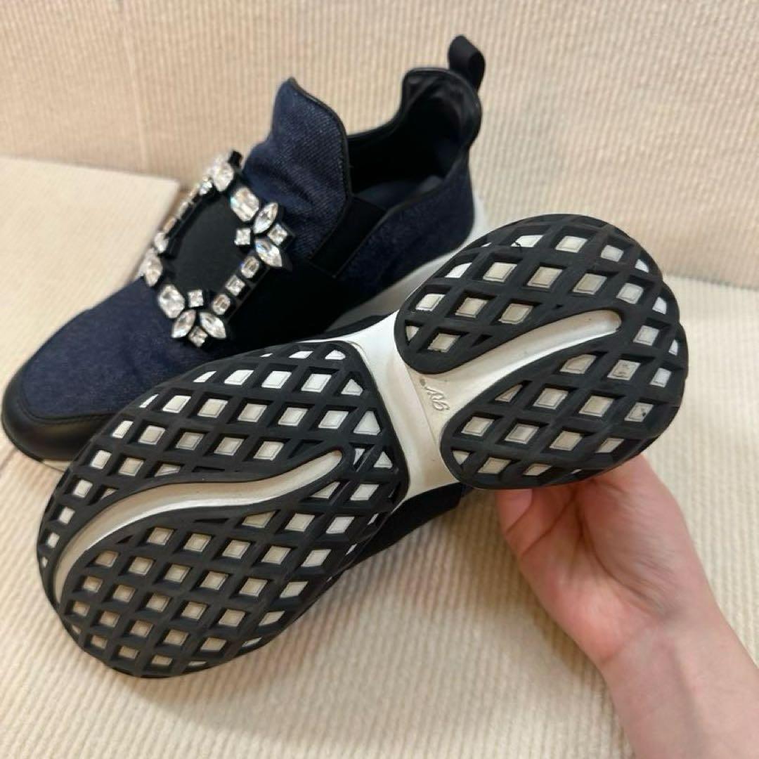 ロジェ ヴィヴィエ デニム スニーカー ビジュー 35.5 22.5cm 美品